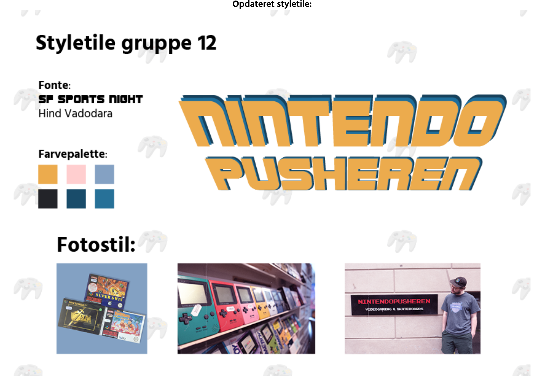 Styletile for hjemmesiden efter redesign