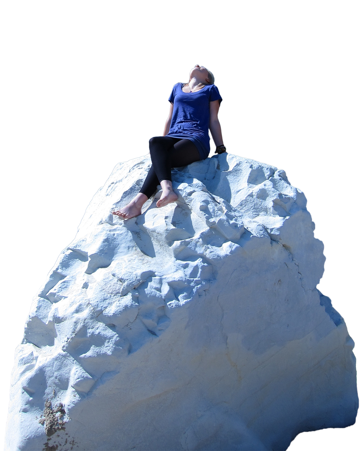 Eva på en klippe