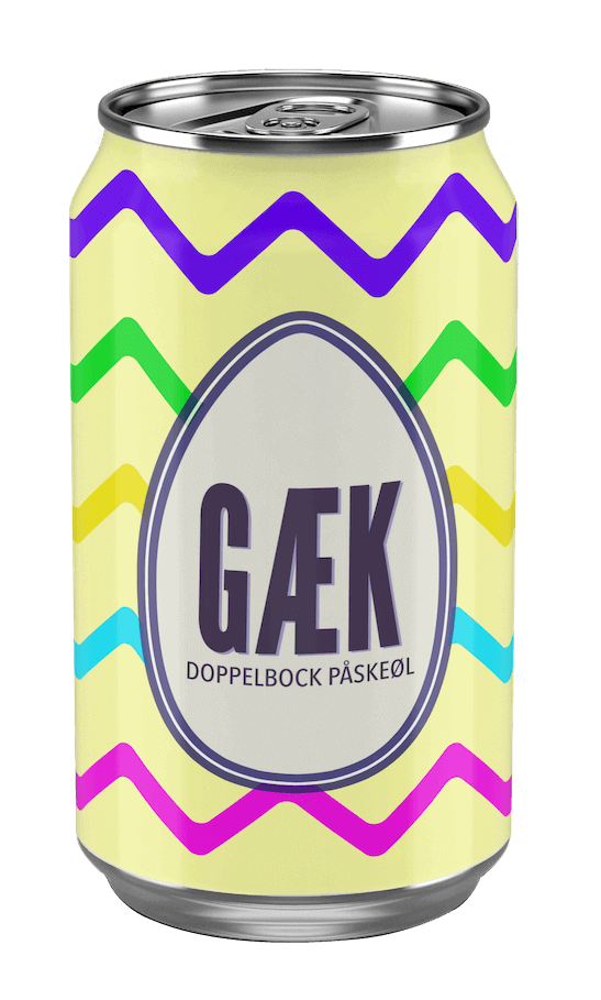 Billede af påskeøllen i det gule design